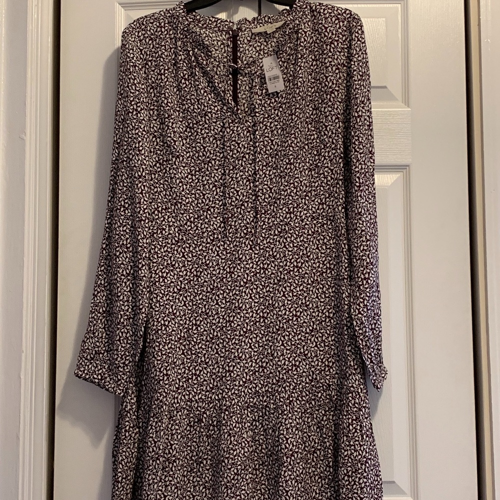 Purple and white Loft dress